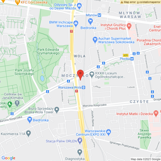 Lokalizacja Toyota Warszawa Wola